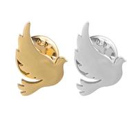 ANDRESLAD Spilla a Forma di Colomba della Pace in Lega Set da 2 Pezzi Oro e Argento Distintivo Simbolo di Giustizia per Donna Accessorio Versatile per Eventi e Uso Quotidiano