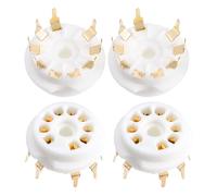 ANDRESLAD Supporto per Tubo a Vuoto in Ceramica a 9 Pin Presa Placcata per Montaggio Pcb Set da 4 Pezzi Accessori Audio Compatibili Valvole 6N1 6N2 6N3 12Ax7 Base Professionale per