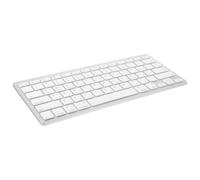 ANDRESLAD Tastiera Wireless Ultrasottile e Silenziosa Bianca Layout Ebraico, Tastiera Compatta Ergonomica per Laptop e Desktop, Accessorio Portatile per Ufficio e Digitazione Multimediale