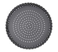 ANDRESLAD Teglia per Pizza Antiaderente con Fori in Acciaio al Carbonio Stampo per Quiche e Crostate con Fondo Rimovibile da 8 Pollici Utensili da Forno per Cheesecake e Muffin