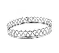 ANDRESLAD tiara d'oro decorativa Principe rossa maschile re cerimoniale nuziale per il ballo di fine anno di compleanno Metallo Silver