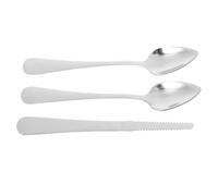ANDRESLAD Utensili da Cucina in Acciaio Inossidabile per Frutta con Cucchiai Seghettati e Coltello Ergonomico Spesso per Pompelmo Kiwi e Dessert