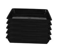 ANDRESLAD Vassoi Quadrati per Piante, Set da 5 Pezzi in Plastica Pp, 18x18 Cm, Pallet per Vasi da Fiori, Come Supporto per Piante da Interno e Balcone