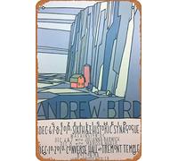 Andrew Bird Washington & Boston - 2010 poster retrò metallo stagno cartello vintage 30,5 x 20,3 cm decorazione da parete