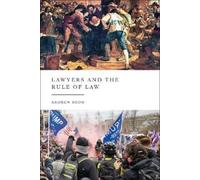 Andrew Boon Lawyers and the Rule of Law (Copertina rigida)