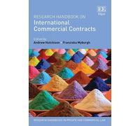 Andrew Hutchiso Research Handbook on International Commercial (Copertina rigida)