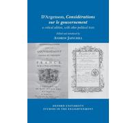 Andrew Jainchil D’Argenson, Considérations sur le gouvernement, a cr (Tascabile)