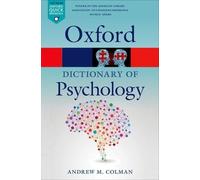 Andrew M. Colman A Dictionary of Psychology (Tascabile) Oxford Quick Reference