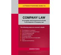 Andrew Pierce A Straightforward Guide to Company Law (Tascabile)