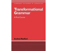 Andrew Radford Transformational Grammar (Tascabile)