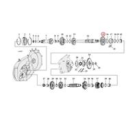 Andrews, albero principale della trasmissione della 1a marcia. 27T 52-56 K, K...