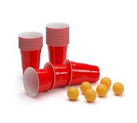 Andrews Red Beer Cups 473 ml (16 Oz), robusto, incl. palline e regolamento