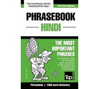 Andrey Taranov English-Hindi phrasebook and 1500-word dictionary (Tascabile)