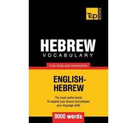 Andrey Taranov Hebrew vocabulary for English speakers - 9000 words (Tascabile)