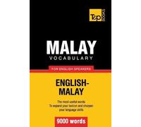 Andrey Taranov Victor P Malay vocabulary for English speakers - 900 (Tascabile)