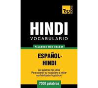 Andrey Taranov Vocabulario Español-Hindi - 7000 palabras más usadas (Tascabile)