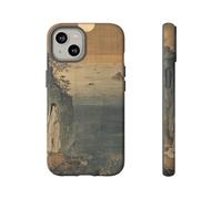 Andriez Moonlit Mountain Heian - Custodia rigida opaca per iPhone 14, colore: Marrone