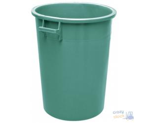 Andrighetti Bidone Immondizie Plastica Verde Senza Coperchio Lt 100
