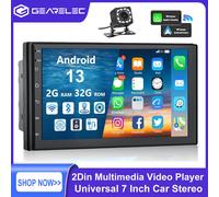 Android 11 autoradio 2 Din lettore Video multimediale Carplay Android Auto universale 7 pollici 2 din navigazione android Auto Stereo 1-16G-Carplay-Cam