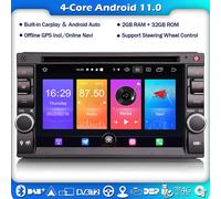 Android 11 Universal 2 DIN Autoradio Per Nissan GPS CarPlay WiFi DAB+GPS FM 32GB