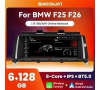 Android 12 6GB 128GB Wireless Carplay Autoradio Multimediale Per BMW X3 F25 X4 F26 CIC NBT Navigazione GPS Schermo IPS Wifi RDS DSP