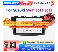 Android 12 autoradio Auto Stereo lettore multimediale per Suzuki Swift 4 2011-2015 Auto 2 DIN GPS Navi Video CarPlay 9 pollici 8G 128G
