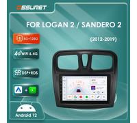 Android 12 Autoradio GPS Srereo per Renault Logan 2 Sandero 2012-2019 Lettore multimediale 4G Autoradio 7862 Carplay 2din Schermo P1 A L-4Core-1G 32G
