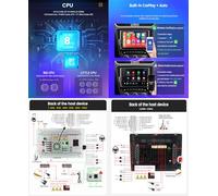 Android 12 Autoradio per 2 DIN Stereo Car Tablet Pollici Schermo MP5 Lettore Multimediale Receiver GPS con FM AM BT SWC Carplay Android auto (M200S 8core 2+32G)