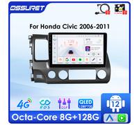 Android 12 Per Honda Civic 2006-2011 Autoradio multimediale Lettore Video 4G Wireless Carplay Unità Principale di navigazione GPS con 360 Cam P2 CP-4Core-2G 32G
