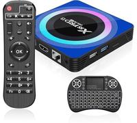 Android 13.0 TV Box, Android Box 4GB RAM 64GB ROM Quad-Core con Mini Tastiera Wireless, 2.4/5.0GHz Dual Band Wi-Fi BT 5.0 10/100M Ethernet HDMI 8K Android TV Box