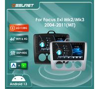 Lettore autoradio Android per Ford Focus 2 3 2004-2011 Car Stereo Multimediale 2 Din GPS Carplay Silver P1L