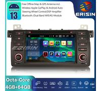 Android 13 Autoradio GPS CarPlay DAB+Wifi per BMW Serie 3 E46 M3 ROVER 75 MG ZT