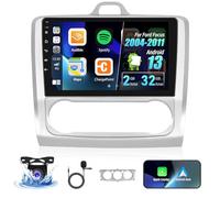 Android 13 Dual Din Autoradio per Ford Focus 2004-2011 con Carplay Android Auto, 9'' HD Touchscreen Radio Player con Bluetooth WiFi GPS FM EQ Mirror Link, schermo diviso+telecamera