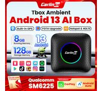 Android 13 CarlinKit Android Auto Wireless CarPlay AI TV Box QCM6125 SM6225 Schermo diviso a 8 core LED SM6225 NA 8GB 128GB