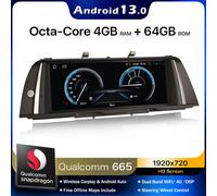 Android 13 Qualcomm Autoradio Carplay IPS GPS WIFI DSP BMW 5er F10 F11 NBT 64GB