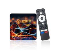 Android 14.0 TV Box, 2025 TV Box 4K con 2 GB RAM 16 GB ROM RK3518 Quad-Core 64bit Cortex-A53 Mali 450 MP2 GPU Supporto Bluetooth 5.0, Wi-Fi a Doppia Banda, 10/100M Ethernet HDR10