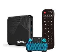 Android 14.0 TV Box, H728 Quad-Core 64Bit Cortex-A53 Supporto 8K 3D 2.4/5.0Ghz WiFi BT5.0 100/1000M Ethernet DLNA USB 3.0 H.265 con Mini Tastiera Wireless,4gb+64gb
