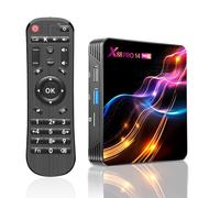 Android 14.0 TV Box,X14 Pro Max Smart TV Box 4GB RAM 64GB ROM RK3528 Quad-Core 64bit Cortex-A53 Mali 450 MP2 GPU Supporto 8K 3D 1080P 2.4/5.0GHz WiFi BT5.0 10/100M Ethernet DLNA USB 3.0 H.265