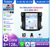 Android 14 2Din Autoradio per Mitsubishi Outlander 2008-2013 Lettore video multimediale Nav Carplay Cuffie stereo Schermo da 9,7 "