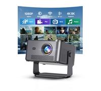 【Android 14 & 800 ANSI】Smart Proiettore Portatile 4K Supporto, 1080P Nativo | Messa A Fuoco Automatica, Correzione Trapezoidale, WiFi 6 BT 5.4, Altoparlante da 15W, Rotazione 180° Proiettore da Esterno