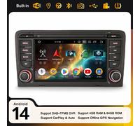 Android 14 Autoradio CarPlay 64GB Navi 8-Core USB 4G DSP per Audi A3 RS3 RNSE-PU