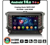 Android 14 Autoradio Carplay VW Passat B6 Golf 5/6 Tiguan T5 SEAT Skoda Octavia