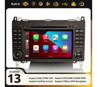 Android 14 Autoradio Mercedes-Benz A/B Classe W169 W245 Sprinter Viano Vito Navi