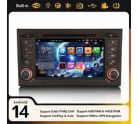 Android 14 Autoradio Navi Per Audi A4 S4 SEAT EXEO 4GB+64GB DAB+ WiFi CarPlay CD