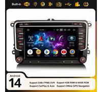 Android 14 Autoradio Navi per VW Caddy Polo Crafter Amarok T6 Skoda Yeti CD DAB+