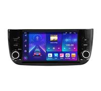 Android 14 Autoradio per Fiat Linea Punto Evo 2012-2015, 7 Pollici 2.5D Touchscreen Autoradio con Bluetooth Senza fili CarPlay GPS Telecamera Posteriore Comandi al volante(P5 4G+WIFI 8Core 6G+128G)