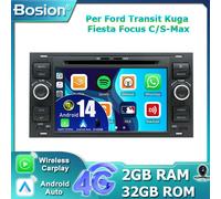 Android 14 Autoradio Per Ford Transit Kuga Fiesta Focus C/S-Max GPS Navi Radio
