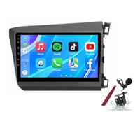 Android 14 Autoradio SAT Navi per H-Onda Civic LHD/RHD (2012-2015) Lettore multimediale Touchscreen da 9 Pollici con Wireless Carplay GPS Navigazione FM RDS Bluetooth 5G-WiFi SWC DSP,M100s