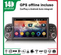 Android 14 CarPlay 64GB Autoradio GPS per Fiat Panda MK3 Bluetooth 5.0 DSP Radio