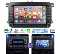 32G Autoradio 7" Carplay Android 13 GPS RDS +Cam Per VW GOLF 5 6 PASSAT Polo T5